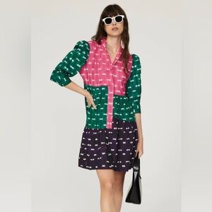 Busayo Short Polka Dot Shirt Dress Size 10